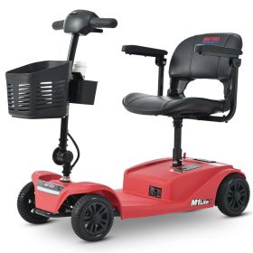 Foldable Seated EScooter W250W Motor  Dual LED Lights (Color: Red)